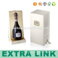 Caja de empaquetado de papel del vino blanco de sellado del oro de la botella acanalada